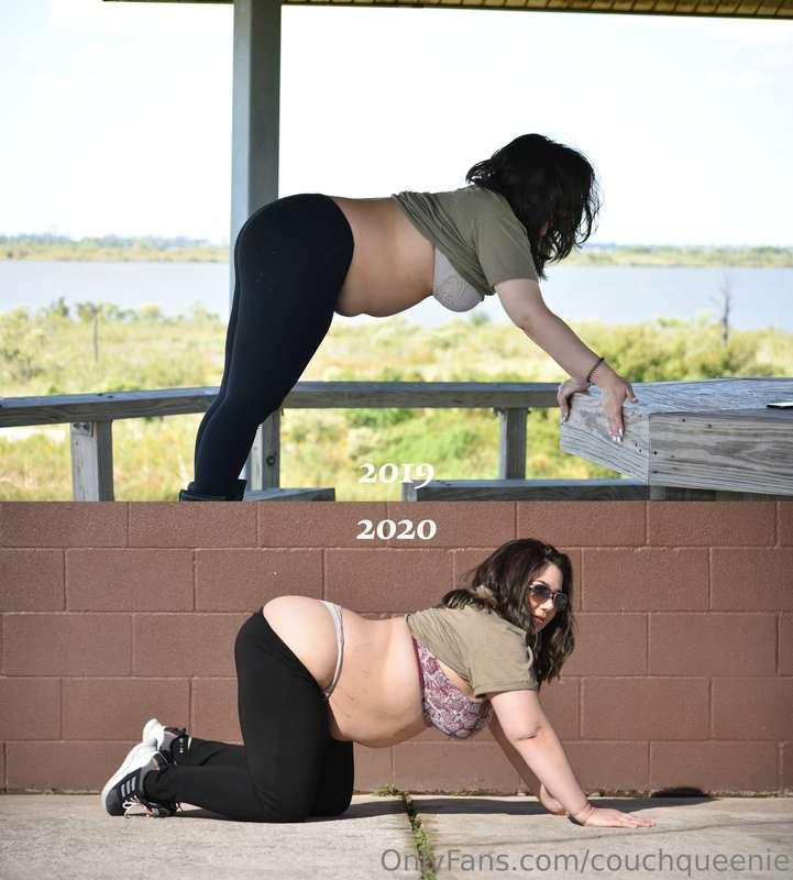 Same outfit, several pounds later. 😝