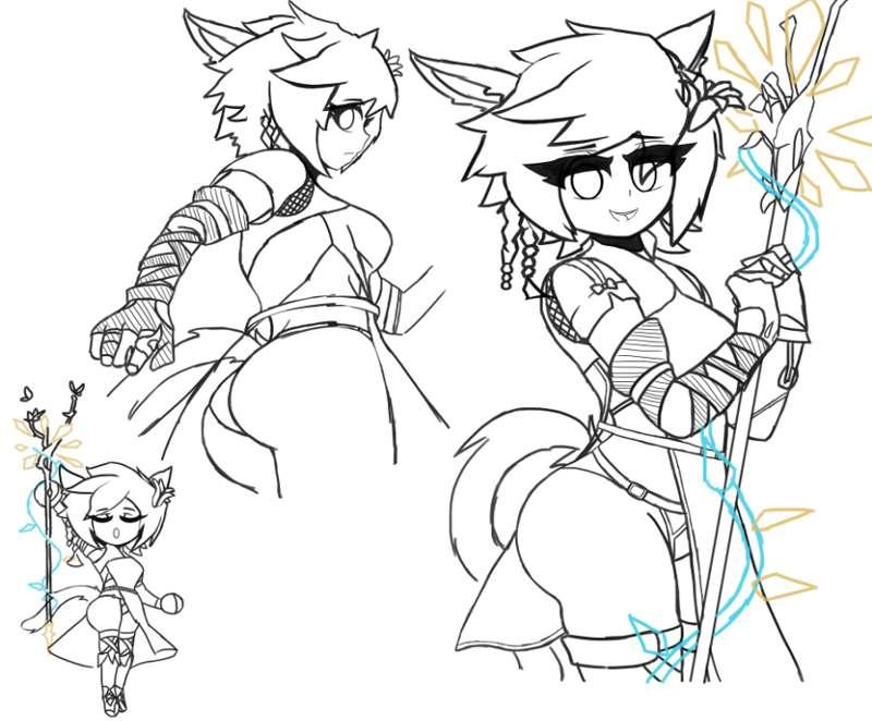 (WIP 2) pineapple white mage