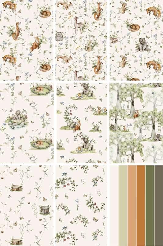 WOODLAND COLLECTION PART 1 | 8 wallpaper prints