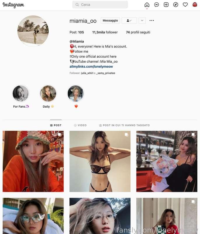 My only and original Instagram account! follow me please! ---&gt; miamia_oo