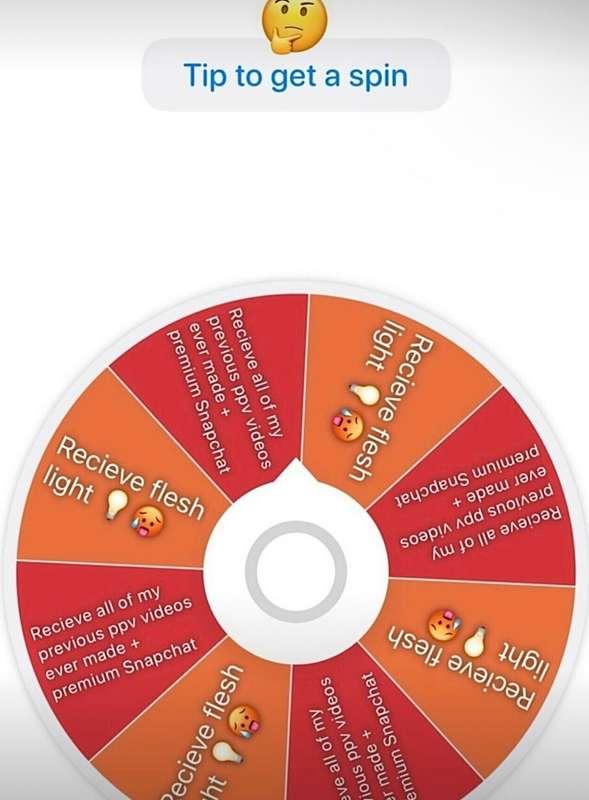 Tip $10 for a spin💗
One spin allowed.