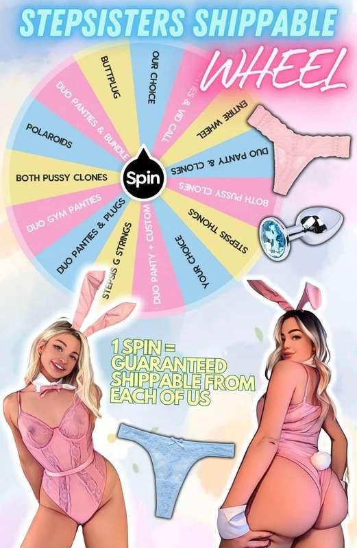 STEPSISTER SHIPPABLES WHEEL 💕🐰🎀 EVERY spin wins a shippable ..