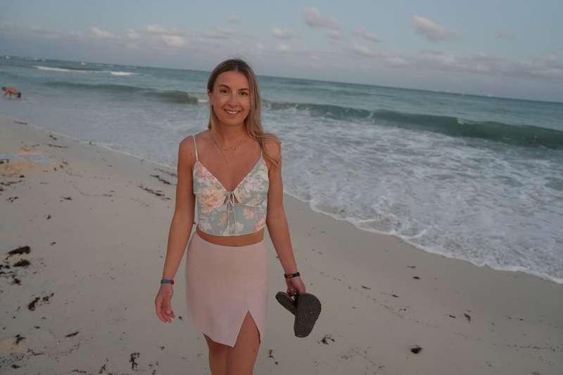 Watched the sunset from the beach last night🏝