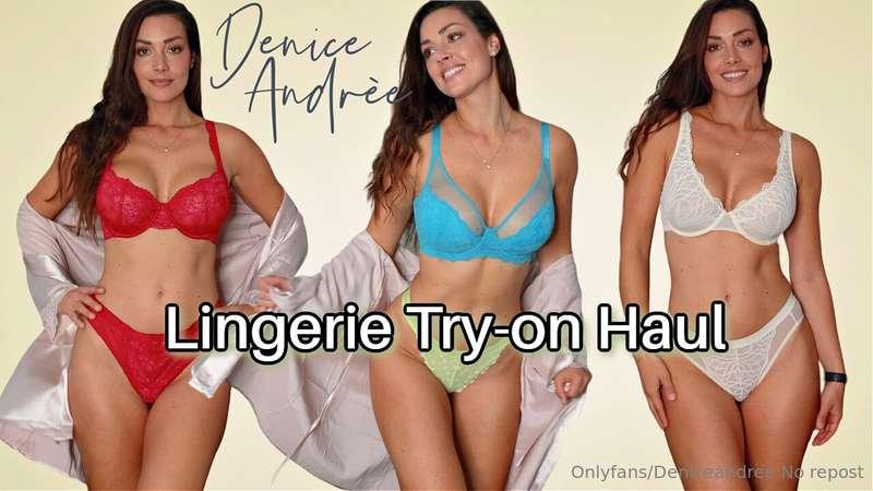 Hot lingerie Pre view!! The full try on part without edit an..