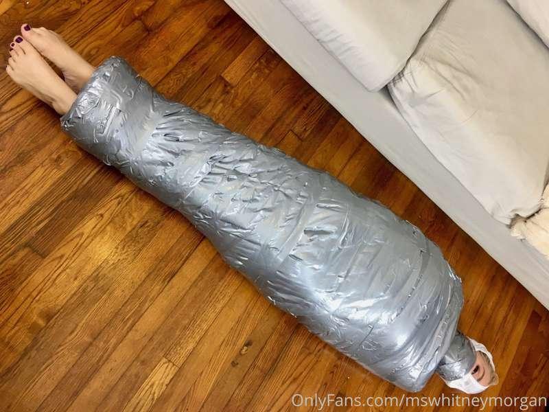 #BTS #ducttape #mummification #bondage #pantyhood #pantygag