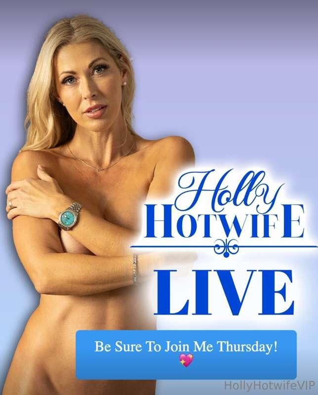 Going Live in 5 on @hollyhotwife