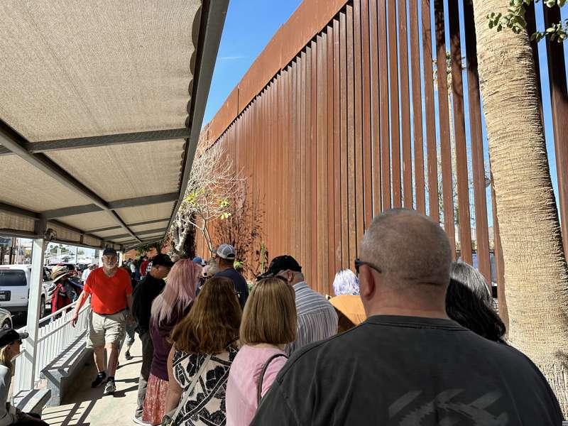 LONG LINE BACK TO USA! 