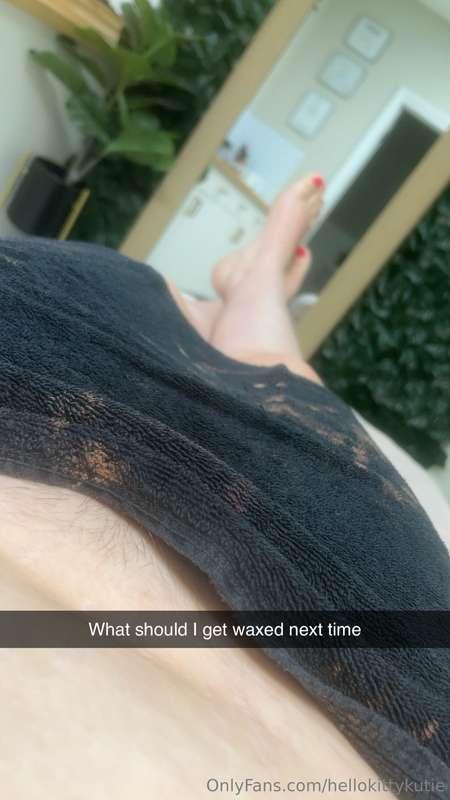 It was wax day!!!   Should I get a shape next time😉  If so w..