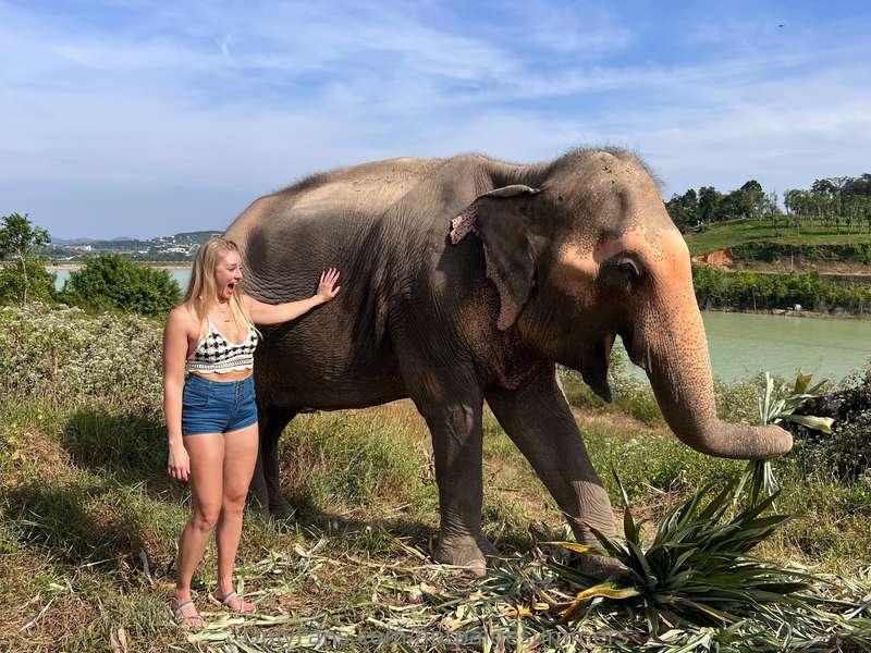 Throwback to Thailand when I got to play with elephants and ..