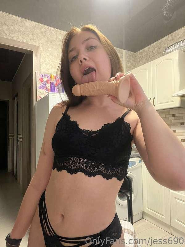 I'm a little sad...ummm... Maybe I should play with my dildo..