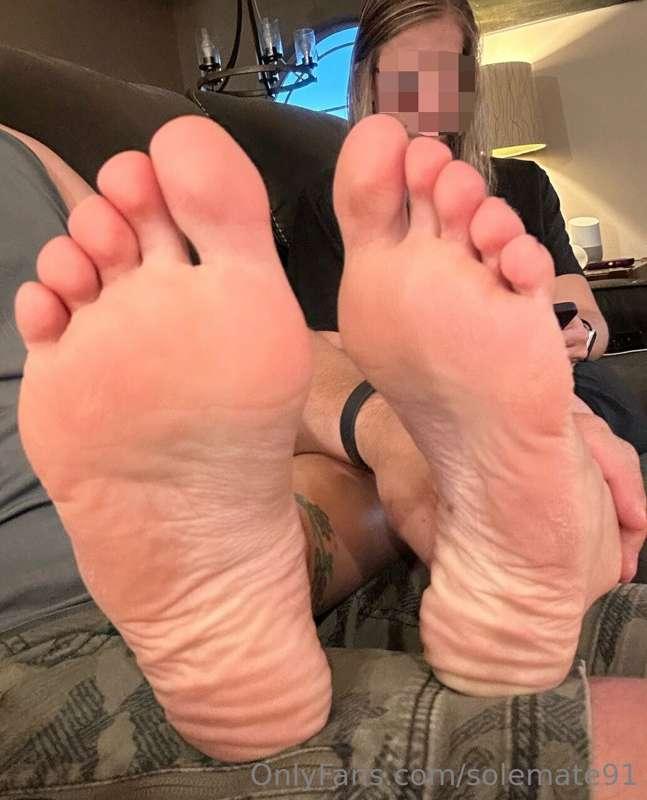 Mind if I rest my feet on YOUR lap?