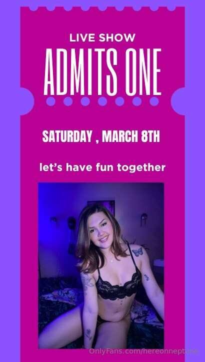 few days left to my live show....there is still time to get ..