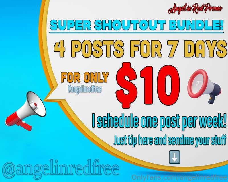 📣 Shoutout Bundle 📣👉 4 𝒑𝒐𝒔𝒕𝒔 𝒐𝒇 7 days for $10!𝗜 𝗵𝗮𝘃𝗲 18 𝗞 𝗳..