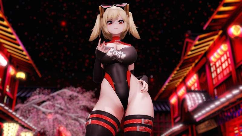 【MMD Shorts】 Zenless Zone Zero [Thicc] Burnice - Milkshake Remix Dance [Ecchy Version]