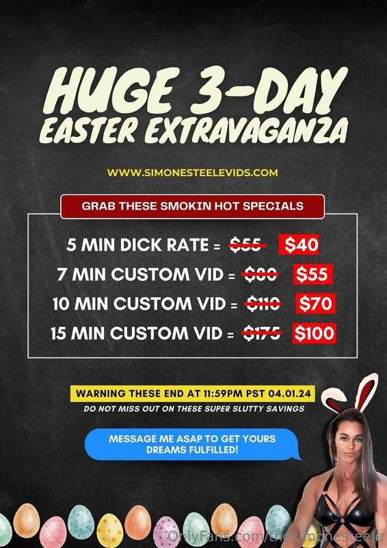 ⏰ LAST CALL....THESE SPECIALS END TONIGHT!⏰ 

🐰 Get your Sno..