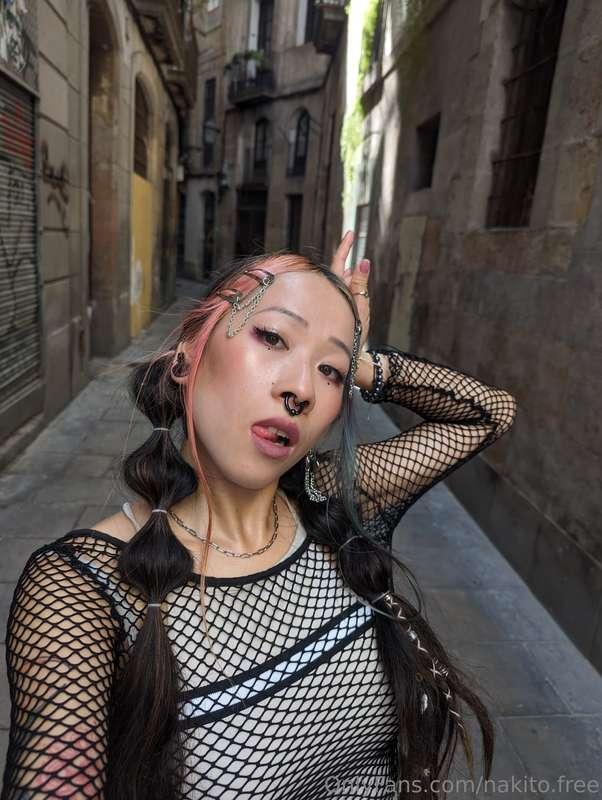 Feel the heat 🔥Fishnet top and a cheeky face 🤭🤩I have more o..