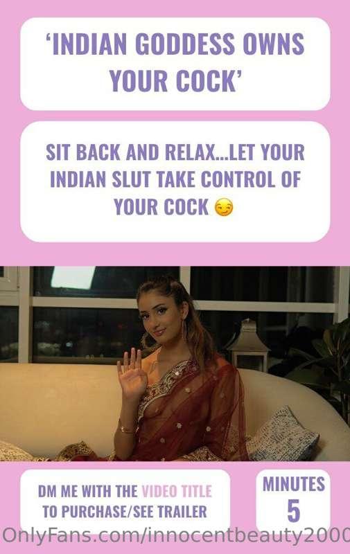 sit back and relax… let your Indian slut take control of you..