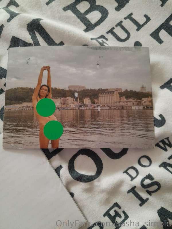 my postcards look good...against the backdrop of a happy Kyi..