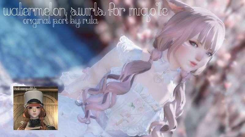 Watermelon Swirls for Miqo'te