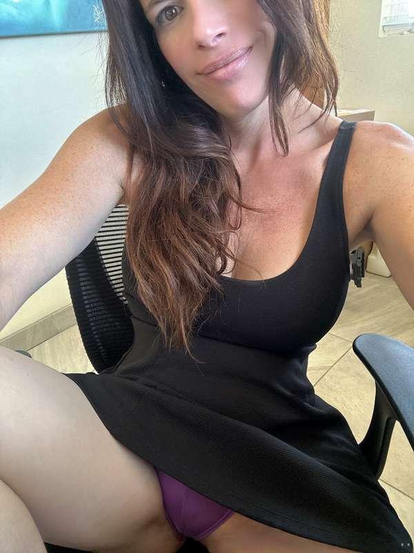 I pulled my panties and top to the side so you can fuck me i..