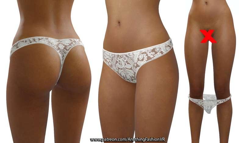 Lace panties 01 with Two undressed states