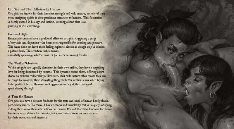 "Orc Girls and Their Affection for Humans" lore 