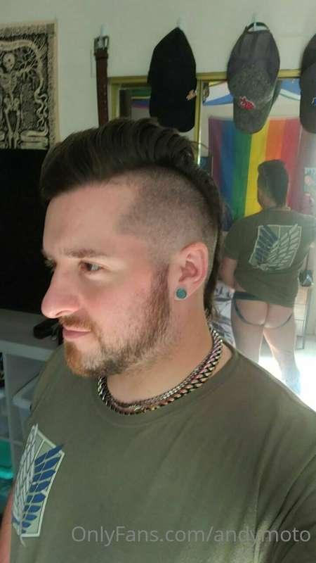 Fresh hair cut.