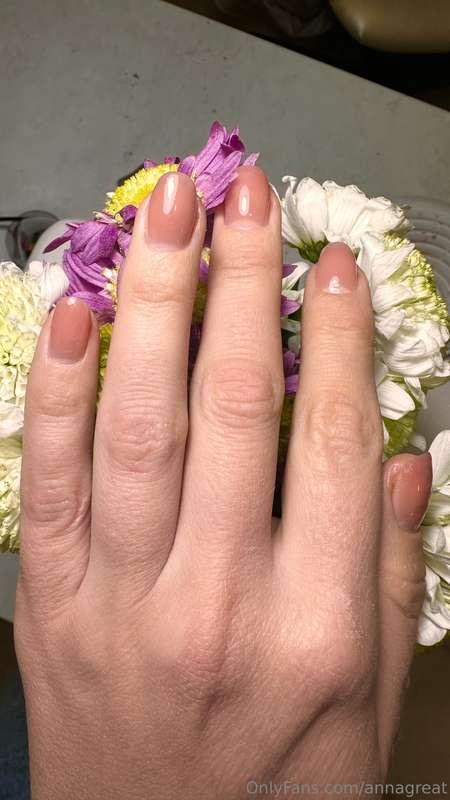 New manicure and flowers, by the way 😅 Can you make me feel ..