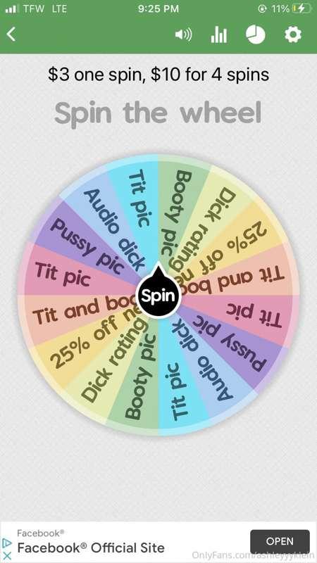 Cum spin my wheel💕💦😈