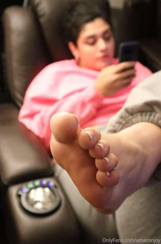 After a long day, letting my stinky feet relax after a 14 ho..