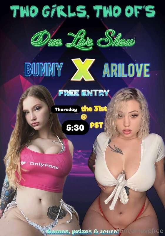 Getting freaky with @xbunny THIS Thursday at 5:30pm PST! 😈💦