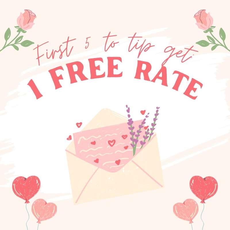 first 5 fans to tip on this will get a free dick rate in the..