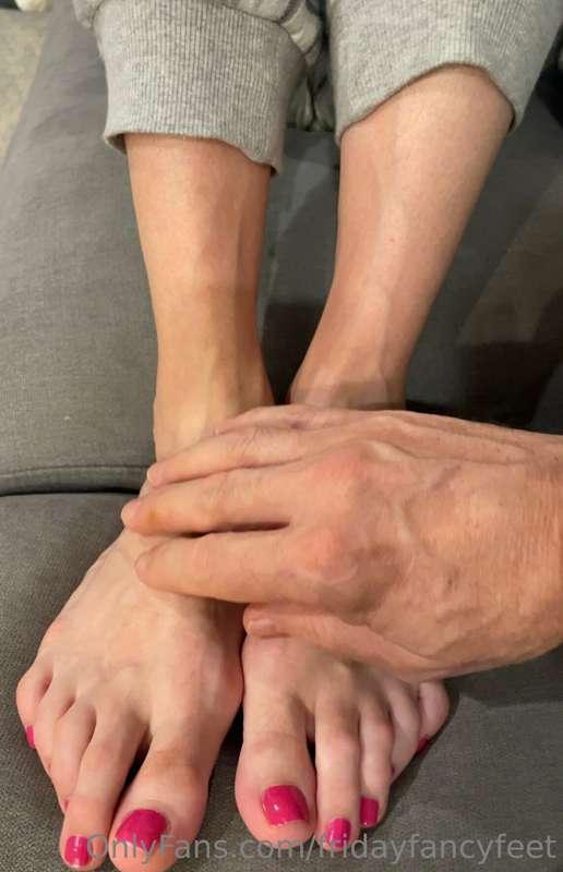 He dared me not to move while he tickled the tops of my feet..