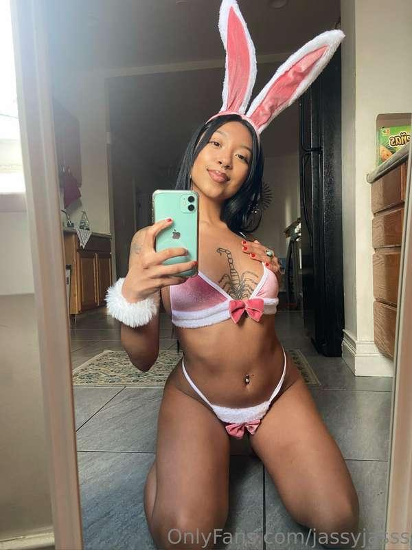 If you wanna see me bent over in this little cute bunny set,..