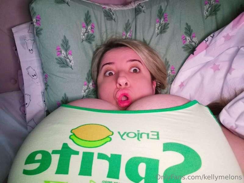 What’s it like sleeping with huge tits? a bit like this. Now..