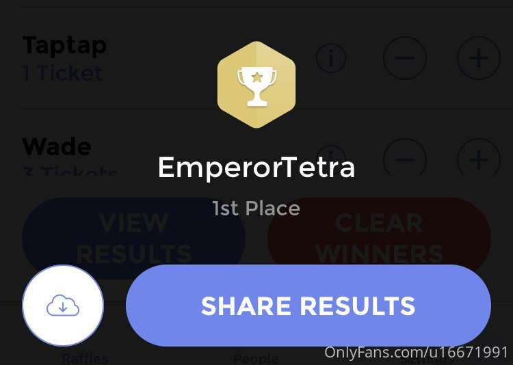 The winner is!!! EmperorTetra 🎉  Thank you again everyone th..