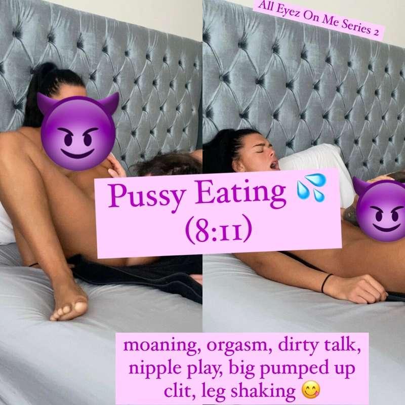 ***PUSSY EATING 😈 Full face 8.5 mine pussy eating. Moaning, ..