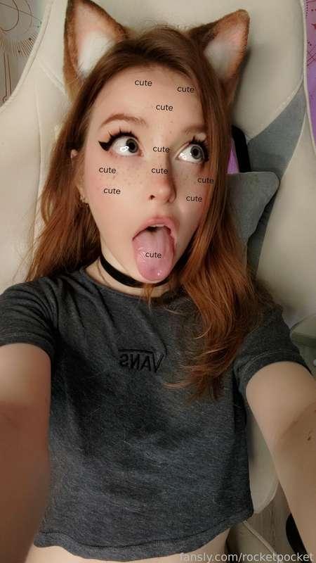 #redhead #smalltits #ahegao #teen #cute #selfie #egirl #ihatehashtags 