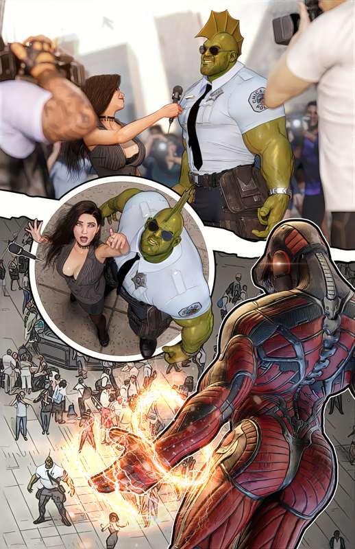 Savage Dragon Comic PAGE 01 (No Text)