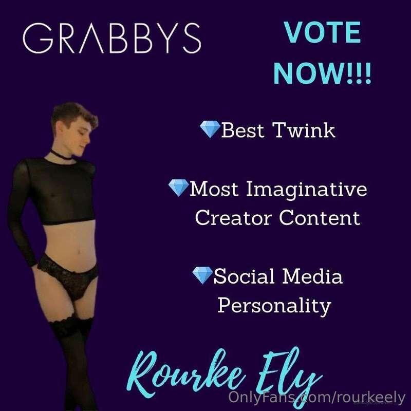 I am nominated in 3 categories for the grabby awards!🥳 what ..