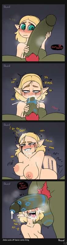 Zelda sucking off Ganon comic thing