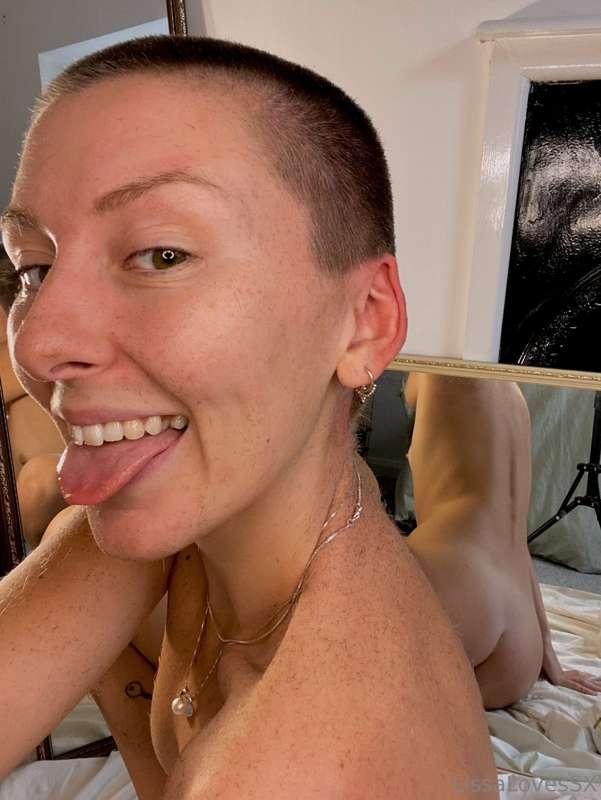Head, legs, arm pits and pussy shaved. If you have a shaving..