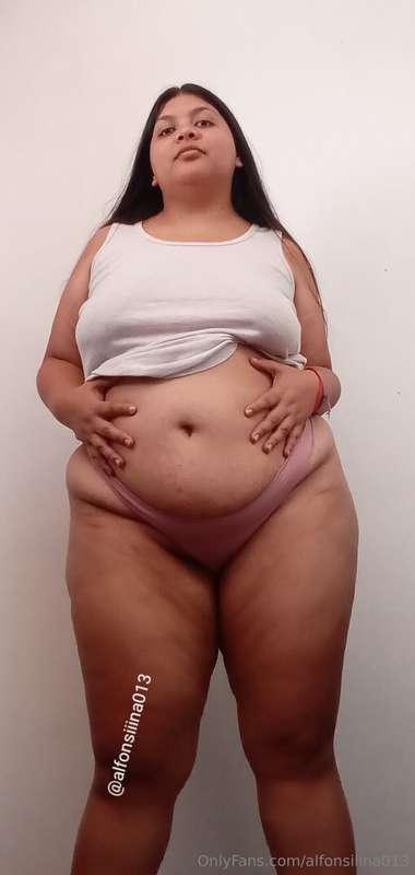What do you think of my belly? He thinks he's sexy, he'd dat..