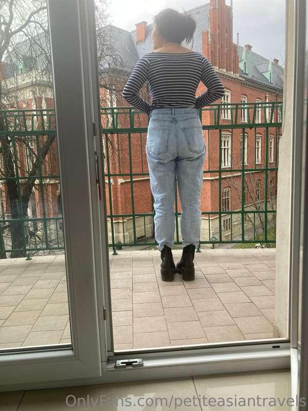 Fucking on the balcony is a risk. Think it’s worth it? Guess..