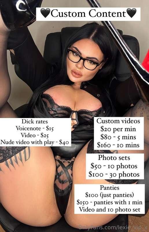 I’m in the mood to make some 🖤FILTHY CUSTOM CONTENT🖤   I’m b..
