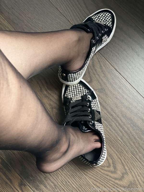 Let's go nylon bare. Legs, toes or soles?