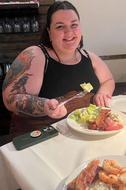 I think this is the first bite of salad I’ve had all year an..