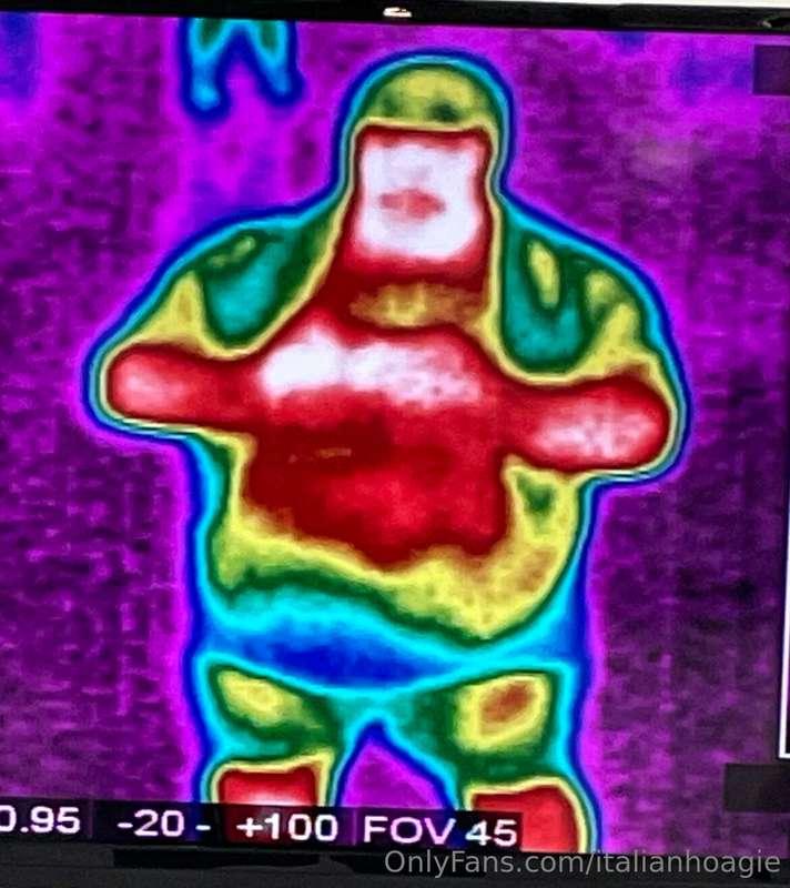 Thermal imaging at a museum caught the temperature gradient ..