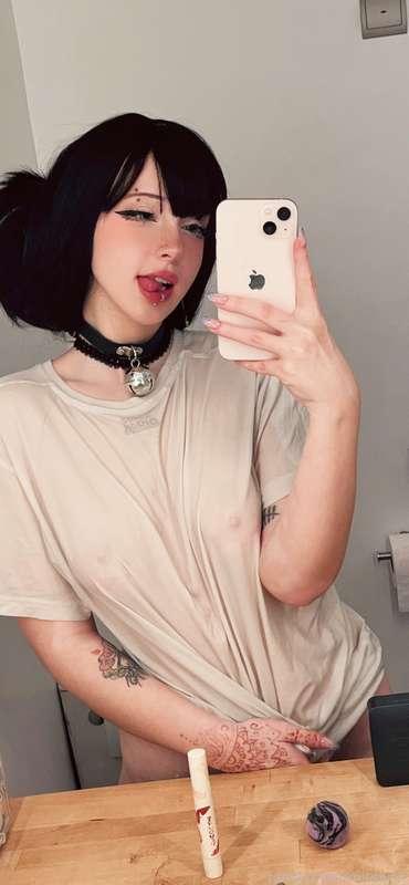Oops I forgot to take off my shirt when I was gonna shower 💀

#egirl #vitiligo #cute #fyp #emo #alt #girlnextdoor #girlfriend #waifu #petite #horny #tits #smalltits #naturaltits #boobs #nipples