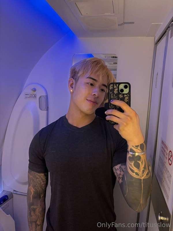 Catching flights, not bad feelings ✈️💙Bathroom lighting kind..